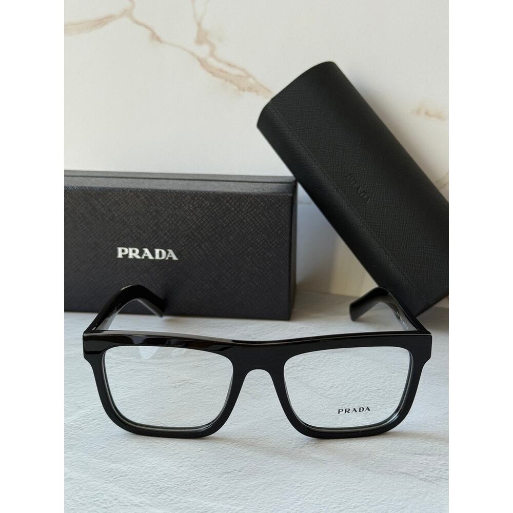 NEW Prada PR C03V Black Unisex Eyeglasses Frames - Picture 4 of 6